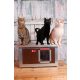 [IF-W-HC1] Cușcă cu încălzire infraroșu pentru pisici Thermo WOODY CAT (54x38x28cm)