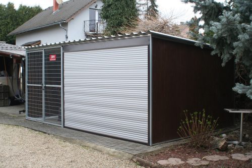 Woody 3*3m storage warehouse with electronic garage door