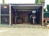 Woody 3*3m storage warehouse with electronic garage door